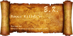 Baucz Kilián névjegykártya